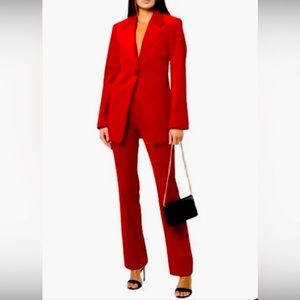 Frame Denim red velvet suit